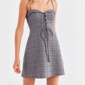 Plaid Corset Mini Dress